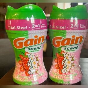 Gain Tango 2 In 1 Softener & Scent Booster Strawberry & Shea Scented X 2 Bottles